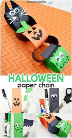 halloween paper chain crafts for kids to make