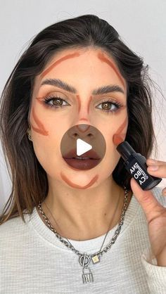 Lipstick Only Makeup Look, Makeup With Lipstick Only, Make Up Placements, Makeup With Only Lipstick, Makeup Looks Red Hair, Natural Lipstick Tutorial, Make Up For Brunettes, Makeup With Lipstick, Revenge Makeup