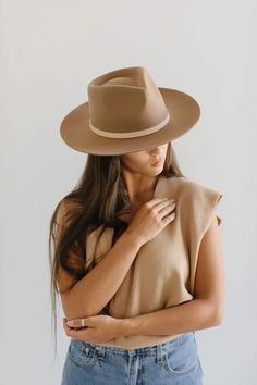 Our genuine leather bands are the perfect accessory to your felt hat. The pin band is the minimalist way to add a little flare to your hat. Available in colors Black, Cognac, Camel, Nude, Chocolate Brown and Stone. Pin bands are available in sizes XS, S/M, M/L and XL to fit your corresponding hat. Gigi Pip, Felt Hats, Rancher Hat, Fedora Hat Women, Leather Hat, Halo Style, Wearing A Hat, Leather Hats, Hat Pin