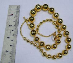 22 K solid gold beads necklace. Length-54 cm ( we can adjust to any length), size of center bead-15 mm, weight-85 grams, material-22 k solid gold (no wax or filling). Formal Gold Necklaces With Spacer Beads, Gold Necklaces With Large Round Beads, Gold Beaded Necklaces With Spacer Beads For Formal Occasions, Traditional Gold Beaded Necklaces With 8mm Beads, Gold Beaded Necklaces For Jewelry Making (8mm Beads), Formal Gold Necklaces With 8mm Beads, Gold Round Beaded Necklaces With Spacer Beads, Gold Beaded Necklace With Spacer Beads, Gold Beaded Necklace For Formal Occasions