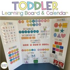 a child's learning board and calendar for toddlers