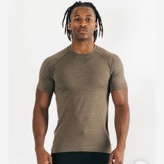 Mocha Alphalete Hero Tee Size Large Never Worn/Brand New Comes With Original Packaging Union Logo, Workout Shorts, Mens Tees, Mocha, Athleisure, Workout Clothes, Breathable Fabric, Short Sleeve Tee, Highlights