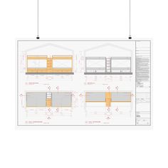 an architectural drawing showing the various sections of a building