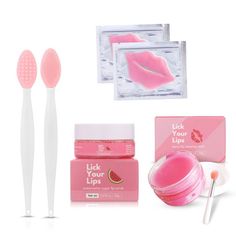 $21.99 on Amazon
Pamper your pout!  Complete Vegan Lip Therapy Set: Get ready, because your lips are about to get a perfect treat at-home spa experience every night with this complete lip care kit and the must-have lip therapy set by Lick Your Lips. Our supreme lip kit includes berry  lip sleeping mask, watermelon sugar lip scrub, rose-cherry gel mask and a double-sided silicone lip exfoliator brush best for an intensive lips repair especially for dry, cracked, chapped lips rescue Diy Lip Mask, Dermalogica Skin Care, Lip Lightening, Skin Care Supplies, Korean Lips, Lip Care Routine, Lip Therapy, Exfoliating Brush, Berry Lips