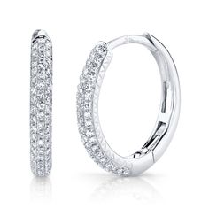 Style Number - AZ15817 Pave Hoop Earrings, Gold Diamond Hoop Earrings, Gold Diamond Earrings Studs, White Gold Set, Mini Hoop Earrings, White Gold Earrings, Diamond Hoop Earrings, Fine Jewellery Earrings, Rose Gold Diamonds