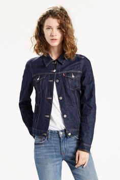 Standard fit 100% Cotton Non-stretch Levis Women, Trucker Jacket, Vest Jacket, Levi's, Denim Jacket, Women Accessories, Brand New, The Originals, Clothes For Women