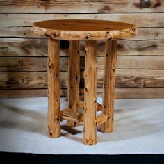 Cedar Log Pub Table Exclusive Relationship, Northern White Cedar, Log Table, Cedar Log, Slab Table, White Cedar, Bar Styling, Pub Table, Wood Work