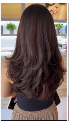 Deep Brown Hair, Hair Inspiration Long, Fesyen Rambut, Haircuts For Wavy Hair