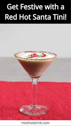 Get ready for a festive celebration with a Red Hot Santa Tini! 🎅🍸 This spicy twist on a classic Christmas cocktail features chili vodka and rich Godiva chocolate liqueur. Perfect for warming up those cold winter nights and spreading holiday cheer with friends and family. Mix up this delicious drink recipe and indulge in the cozy flavors of the season. Cheers to creating unforgettable memories with every sip of this delightful Red Hot Santa Tini! Godiva Chocolate, Delicious Drink Recipes, Drink Recipe, Winter Nights, Warming Up, Unforgettable Memories