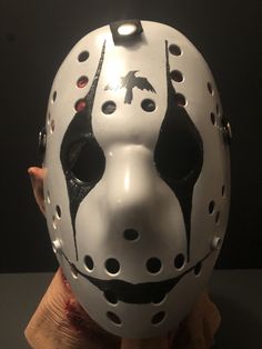 All masks are handmade and made to order { they are all handpainted and will not always be exact to the original} They can take up to two weeks ( please contact me if you need them by a specfic date) White Full Face Mask For Cosplay, Artistic Masks For Cosplay, Full Face Masks And Prosthetics For Halloween, White Full Face Mask For Cosplay Events, Hand Painted Full Face Mask For Masquerade, Handmade White Masks And Prosthetics For Masquerade, White Horror Masks For Cosplay Events, Horror White Masks And Prosthetics For Cosplay, White Horror Mask For Cosplay Events