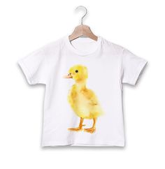 Cute Duckling T-shirt, Girl Animal Shirt, Baby Shower Gift, Duck Boy T-shirt Gift, Funny Kids Tee, Cute Birthday Shirt, Toddler tshirt *DETAILS ►Original design ►Printed in our own art studio ►Vibrant colors and super soft feel ►Premium 100% ring-spun cotton - ideal for sensitive skin ►Heat transfer process (not vinyl) ►Extra soft feel and very durable ►Eco-friendly inks, safety-approved inks ►Oeko-Tex Standard 100 certified ►All T-Shirts we use are WRAP certified ►Fit is generally true to size, if, in doubt, we recommend ordering a size up ►Please check the measurements before ordering *CARE INSTRUCTIONS To preserve the life of the print, please wash inside out on a low temperature and lay it flat to dry.  If necessary tumble dry on a low-heat setting *SIZE Kids- 2 years Kids- 4 years Kid Cute Cartoon Print T-shirt, Playful T-shirt With Funny Print As Gift, Yellow Short Sleeve Top For Birthday, Playful Short Sleeve T-shirt For Easter, Playful Easter T-shirt With Short Sleeves, Cute Easter Crew Neck T-shirt, Cute Easter T-shirt With Crew Neck, Playful Easter Short Sleeve T-shirt, Casual Yellow T-shirt