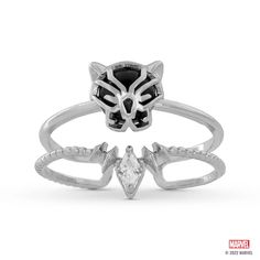 Marvel's Black Panther Ring – Girls Crew Shadow King, Panther Ring, T Challa, Forever Rings, Marvel Collectibles, Claw Necklace, The Black Panther, Edgy Jewelry, Cute Engagement Rings