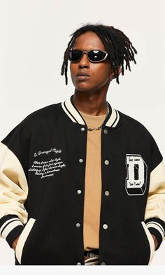 Don’t Give A Damn - Varsity Jacket – Gauti Galore Vintage Varsity Jacket, Vintage Varsity, Unique Jackets, Teen Clothing, Mandarin Collar, Shoulder Length, The Line, Outfits For Teens, Blue Orange