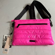 Bcbg Black Fabric Logo Crossbody Strap Use With Either Strap Or No Strap For A Clutch Style Outside Zipper Compartment. Outside Magnetic Close Compartment. 1 Inside Zipper Compartment 2 Pouch Pockets Missing: Black Metal Chain Shoulder Strap Chic Pink Nylon Bag, Fabric Logo, Girly Accessories, Crossbody Strap, Metal Chain, Black Fabric, Pocket Pouch, Black Metal, Crossbody Bag