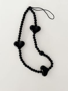 Black Heart Beads Strap    Color: Black Beads Size: 5 mm Heart Charm Size: 1.5*2.0 cm Length: 14.5+5 cm    🖤Free domestic shipping: AU$59+. International free shipping: AUD $180+ :) - Via AUS POST, dispatch daily [Mon-Fri]. 🖤All-Time Discount Code: SAVE10 [10% Off Min 2 items] SAVE20 [20% Off Min 4 items] Black Beaded Heart-shaped Jewelry, Handmade Black Heart Beaded Necklaces, Handmade Black Heart-shaped Beaded Necklaces, Handmade Black Heart-shaped Beaded Necklace, Black Heart Beaded Necklace, Black Heart Beads Necklace, Black Beaded Necklaces With Heart And Round Beads, Black Beaded Necklaces With Heart-shaped Beads, Adjustable Black Beaded Necklace With Heart Beads