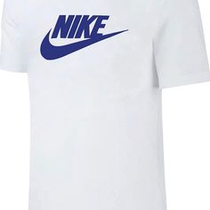 Brand New White Nike Sportswear Men's Logo T Shirt Size Xl Casual White Shirt For Sports, Nike White Sports Shirt, Nike Sporty White Shirt, Nike Blue Sportswear T-shirt, Nike Sporty Shirt With Logo Print, Nike Mens Shirts, Nike T Shirts, Nike Sportswear Mens, Yankees T Shirt