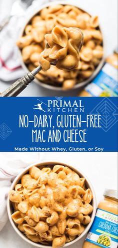 no - dairy gluten - free mac and cheese made without whey, gluten or soy