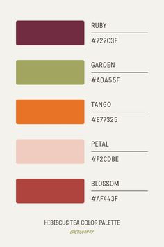 the color palette for this website