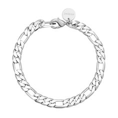 The Baby Axel bracelet is made from our figaro chain and fastened with a with lobster clasp. Material: Brass Plating: 10K Gold or Rhodium-Silver Bracelet has a protective coating to prevent from quick wear and tarnishing. Chain measures: 6mm wide Clasp Measures: 15mm long Available in the following Lengths: 6.5", 7", 7.5", 8", 8.5", 9" Our jewelry is always handmade from sustainable materials in the USA. Silver Anklet, Gold Vermeil Jewelry, Handcrafted Bracelets, Figaro Chains, Figaro Chain, Hypoallergenic Jewelry, Vermeil Jewelry, Demi Fine Jewelry, Solid Gold Jewelry