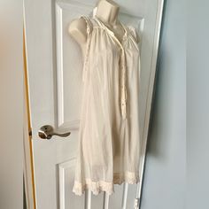 Wilfred Nwt Cotton/Silk Woven With Cotton Lace Trim Dress. Xs, Light Beige Color. Excellent Condition,Kept In Smoke Free Environment. Silk Mini Dress With V-neck For Daywear, Silk V-neck Mini Dress For Daywear, V-neck Silk Mini Dress For Daywear, Sheer Silk Dress For Spring, Sheer Silk V-neck Dress, Sheer Silk Mini Dress, Summer Silk Midi Dress With Sheer Details, Flowy Viscose Mini Dress For Daywear, Spring Vacation Silk Dress, Sleeveless