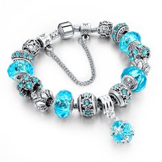 Women's Tibetan Silver Charm Bracelet  #awessories #feminist #StyleItYourWay #feminism #womeninbusiness Blue Charm, Bracelet Pandora, Snake Chain Bracelets, Stylish Bracelet, Crystal Beads Bracelet, A Bracelet, Silver Charm Bracelet, Bead Charm Bracelet, Christmas Gift Jewelry