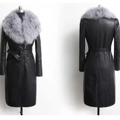 Women Faux Fur PU Leather Trench Coat Jacket Belted Slim Winter Warm Outerwear This item is for one coat only, excludes the belt. Please note this is in Asian sizing, Asian size is smaller than western size e.g. UK, US, AU, please check the measurements carefully before making a purchase. Please allow 2-4cm error due to the manual measurement and different measurement methods. If you are not sure which size to buy, please provide height and weight, we will recommend a suitable size. Thank you. ( Knee Length Coat, Long Leather Coat, Leather Trench, Long Trench Coat, Leather Trench Coat, Winter Coats Women, Line Jackets, Leather Jackets Women, Faux Fur Jacket