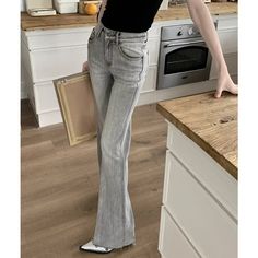 TAVIMART - Vintage Washed Distressed Casual Jeans Women 2024 Spring New High Waist All Match Sexy Slim Denim Wide Leg Pants There may be errors in manual measurement, 1-3cm error is normal. The color in the image could look slightly different from the actual product. Trendy Gray Denim Bottoms, Trendy High Waist Gray Jeans, Trendy Gray High Waist Jeans, Trendy Gray Full Length Jeans, Trendy Full Length Gray Jeans, Gray Wide Leg Jeans For Summer, Gray High Waist Denim Bottoms, Gray High-waisted Denim Bottoms, High Waist Gray Denim Bottoms