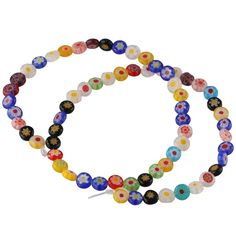 multicolored glass beaded bracelets on white background