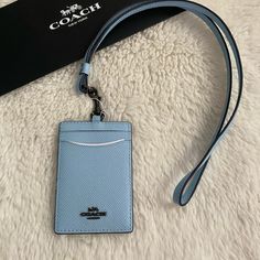 100% Authentic Coach Lanyard Details: - 100% Leather Material - Card Slots - Gunmetal Hardware Coach Lanyard, Id Lanyard, Leather Lanyard, Accessories Blue, Gunmetal Hardware, Coach Accessories, Key Card Holder, Card Holders, Leather Material