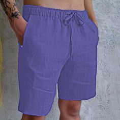 Season:Summer; Fabric:Linen Cotton Blend; Gender:Men's; Style:Streetwear,Fashion,Classic Style; Occasion:Going out,Casual,Holiday; Fit Type:Regular Fit; Function:Comfort,Soft,Breathable; Waistline:Mid Waist; Pattern:Plain; Design:Elastic Waist,Drawstring,Pocket; Pants Type:Summer Shorts,Linen Shorts,Shorts; Fly Type:Elasticity,Drawstring; Front page:FF; Listing Date:12/27/2022; Production mode:External procurement; Hips:; Length:; Waist:; Fit US Size:; Fit UK Size:; Fit EU Size:; Pants Length:Sh