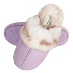 Slip into comfort with this Jessica Simpson signature, every day slipper. Enjoy the plush, luxurious, fully lined faux fur house slipper that will keep your feeling cozy and stylish all day long. These slide on, scuff style slippers help give your feet a much needed rest and are available in a variety of colors including Black, Grey, Tan, Pink, Purple and more. Available in size Small (US 6-7), Medium (US 7-8), Large (US 8-9), and X-Large (US 9-10). Slippers run small- we rmend selecting a size Cheap Slippers, Clogs Style, Open Toe Slippers, Soft Slippers, Closed Toe Shoes, Slippers For Girls, Slippers Cozy, House Slippers, Jessica Simpson