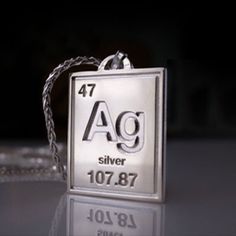 "The Ag Silver Periodic Pendant from The Periodic Jewelry Collection by ITSNONAME.  Photography samples 925 sterling silver pendant Approximately 24mm x 20mm x 2mm (pendant) 925 Italian sterling silver wheat chain (30\") *The Periodic Jewelry Collection is made-to-order. Please message us for a price quote. Include metal type and size. Prices fluctuate based on raw material costs. Thank you!" Divine Guidance, Price Quote, Mens Accessories Jewelry, Raw Material, Sterling Silver Pendant, Minneapolis, Sterling Silver Pendants, Types Of Metal, Wheat