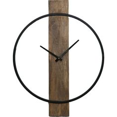 a clock made out of wood and metal