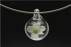 White flowers Elegant Flower-shaped Glass Necklaces, Elegant Glass Flower Necklace, Elegant Flower Shaped Glass Necklaces, Elegant Glass Flower Necklaces, Clear Glass Flower Jewelry, Elegant Glass Flower Pendant Necklace, Art Fair Booth, Real Gold Chains, Wedding List