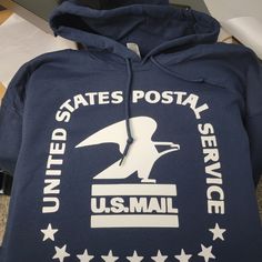 Postal Hoodie Colors Available:Navy, Black, Red, Light Gray, White, Dark Gray. *Message Me After You Place Your Order With Your Choice Of Color. Otherwise, It Will Be Navy, Same As Picture. Thank You Navy Cotton Sweatshirt With Logo Print, Navy Fleece Hoodie, Navy Hooded Top With Letter Print, Navy Cotton Hoodie For Fall, Navy Cotton Sweatshirt With Drawstring Hood, Navy Letter Print Hoodie Sweatshirt, Navy Long Sleeve Hoodie With Letter Print, Navy Hoodie For Streetwear, Navy Streetwear Hoodie