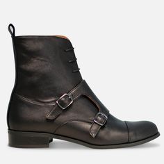 Combat Boots for Women | Julia Bo - Oxfords & Boots - Julia Bo - Women's Oxfords Silver Decorations, Strap Boots, Androgynous Look, Custom Made Shoes, Saddle Shoes, Oxford Boots, Black Oxfords, Boot Straps, Black Shoes Women