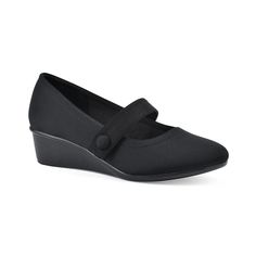 Add a sophisticated touch to your attire with the Brightly wedge from Cliffs by White Mountain shoes. Featuring a slip-on fit, with Mary Jane strap, round toe, and small wedge, this stylish pair elevates your everyday style to new heights..1.5' wedge heel.Round toe.Slip-on closure.Cushioned insole.Outsole- synthetic.Upper- Textile, Lining- Synthetic, Trim- 100% Polyurethane.Spot Clean.Imported Elegant Slip-on Wedge Sandals For Formal Occasions, Elegant Synthetic Wedge Sandals For Work, Elegant Slip-on Platform Wedge Sandals, Elegant Slip-ons With Arch Support, Medium Width Wedge Sandals With Round Toe For Work, Elegant Wedge Heel Sandals For Work, Elegant Wedge Sandals With Arch Support, White Mountain Shoes, Mountain Shoes