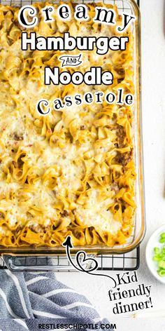 a casserole dish with cheese and meat in it