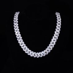 Material: 18K Gold/White Gold over brass base. Width: 16mm Stone: 5A CZ Clasp: Baguette Custom Lock Box Weight: 20"-204g Elegant Iced Out Link Chain Necklace, Formal Iced Out Link Necklace, Luxury White Link Chain Necklace, Elegant White Curb Chain Jewelry, Luxury White Chain Link Necklace, Elegant Iced Out Chain Link Necklace, Elegant White Cuban Link Necklace, Elegant Iced-out Chain Link Necklace, Luxury White Cuban Link Necklace