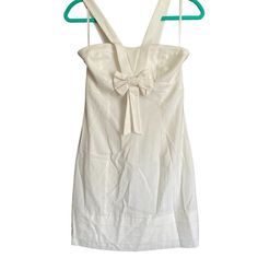 Nwt French Connection Womens Front Bow Strap Mini Dress Sleeveless Size 2 White Description: Condition: New With Tags Brand: French Connection Size: 2 Color: White V-Neckline Front Bow Sleeveless Mini-Length Imported White Fitted Sleeveless Dress With Tie Straps, Fitted White Sleeveless Dress With Tie Straps, Sleeveless Cotton Mini Dress With Tie Straps, Fitted Cotton Sleeveless Dress With Halter Neck, Cotton Sleeveless Mini Dress With Tie Straps, White Sleeveless Mini Dress With Tie Back, Fitted Cotton Halter Neck Sleeveless Dress, Cotton Mini Dress With Tie Straps, Sleeveless Cotton Mini Dress With Tie Back