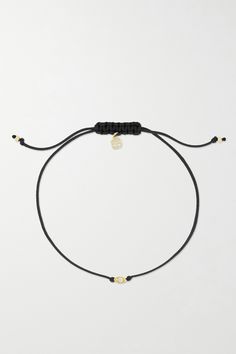 LA-based brand Sydney Evan is defined by its founder's love for travel, culture and the arts. Taking cues from the ancient evil-eye talisman found across the Middle East and North Africa, this bracelet is centred by a 14-karat gold version of the symbol and set with a single glittering diamond. The braided cord is adjustable so you can find your perfect fit. Adjustable Logo Charm Bracelet, Classic Bracelets With Logo Charm As A Gift, Yellow Gold Bracelet With Logo Charm, Adjustable Yellow Gold Bracelet With Logo Charm, Adjustable Yellow Gold Jewelry With Logo Charm, Yellow Gold Bracelets With Logo Charm As Gift, Yellow Gold Bracelets With Logo Charm For Gifts, Luxury Yellow Gold Jewelry For Travel, Adjustable 14k Gold Evil Eye Bracelet