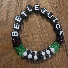 Handmade By Me Scene Bracelets, Kids Inspo, Scene Kids, Beetlejuice, Green And Purple, Womens Jewelry Bracelets, Birthday Wishes, Women Jewelry, Bracelet