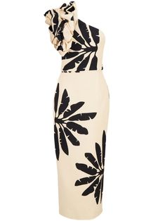 Shop Johanna Ortiz Oneshoulder Coyote Dance silk midi dress Planet People, Wardrobe Edit, Yoko London, Johanna Ortiz, Silk Midi Dress, Demi Fine Jewelry, Asymmetrical Design, Exclusive Fashion, Botanical Print