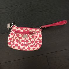 Looks Brand New And In Great Shape! Only Used A Few Times. Trendy Pink Rectangular Wristlet, Pink Wristlet With Removable Pouch, Pink Wristlet For Daily Use, Pink Handheld Clutch For Everyday Use, Pink Wristlet With Wrist Strap For Daily Use, Pink Wristlet With Removable Pouch For Everyday Use, Pink Pouch Clutch With Wrist Strap, Pink Pouch Wristlet With Strap, Pink Pouch Wristlet With Zipper Closure