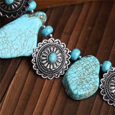 Bohemian Style Tribal Turquoise Necklace Constellation Compass Alloy Necklace Cheap Accessories Jewelry, Knitted Necklace, Retro Blue, Cheap Accessories, Engagement Anniversary, Jewelry Creation, Blue Stone, Accessories Jewelry, Shape Patterns