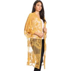 Embrace bohemian elegance with the Anna-Kaci Embroidered Floral Butterfly Duster Cover Up Cardigan. This long maxi duster cardigan features intricate embroidery and a sheer lace design, providing the perfect blend of modesty and allure for any occasion. With its loose fit, open front, and extra-large armholes, it flatters all body types and adds a dramatic, flowy touch to your outfit. Non-stretch V-neck Bohemian Cardigan, Non-stretch Bohemian V-neck Cardigan, Bohemian Fitted V-neck Outerwear, Bohemian Fall Kimono With Floral Embroidery, Spring Embroidered Kimono For Beach Cover-up, Chic Long Cover-up For Fall, Fall Bohemian V-neck Cover-up, Fitted Summer Kimono With Embroidery, Fitted Embroidered Summer Kimono