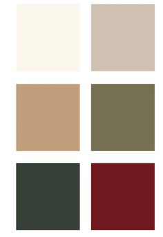 four different shades of brown, white and green with the same color scheme on them