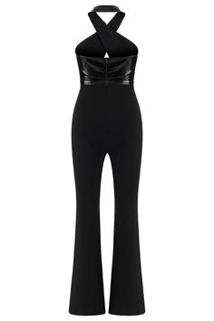 Voyager jumpsuit is the perfect blend of style and function. Leather on the chest, stretch fabric on the body, long jumpsuit, comfortable, stylish—it's everything you want. You'll love the way this jumpsuit makes you feel. The long legs are super comfortable and stylish, and they have a wide-leg fit that looks amazing with a pair of heels or booties.The cut-out detail on the upper abdomen makes this piece look both edgy and feminine at the same time, while the cross-neck detail keeps things simp Long Jumpsuit, Cross Neck, Long Jumpsuits, Active Lifestyle, Independent Designers Fashion, Long Legs, Modern Woman, The Label, Stretch Fabric