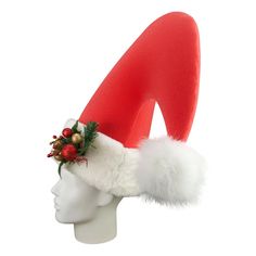 This Giant Santa Hat will definitely make you stand out at your next Party, Hora Loca, Wedding, Corporate Event, Birthday, Quinceanera, or Halloween Party! It can be used as a wedding hats, top hats, photo booth props, or a party favor. Whimsical Party Costume Cap, Whimsical Party Costume Hats And Headpieces, Novelty Party Costume Hats And Headpieces, Novelty Costume Hats And Headpieces For Parties, Fun Party Costume Cap, Fun Party Mini Hat With Curved Brim, Novelty Mini Hat With Curved Brim For Party, Novelty Mini Hats With Curved Brim For Party, Fun Costume Hats With Curved Brim For Parties