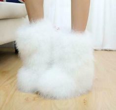 White Fur Boots, Ankle Boots Winter, Fluffy Boots, Fluffy Shoes, Fuzzy Boots, Furry Boots, Cute Slippers, Boating Outfit, Winter Ankle Boots